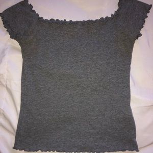 Hollister lettuce trim off the shoulder top